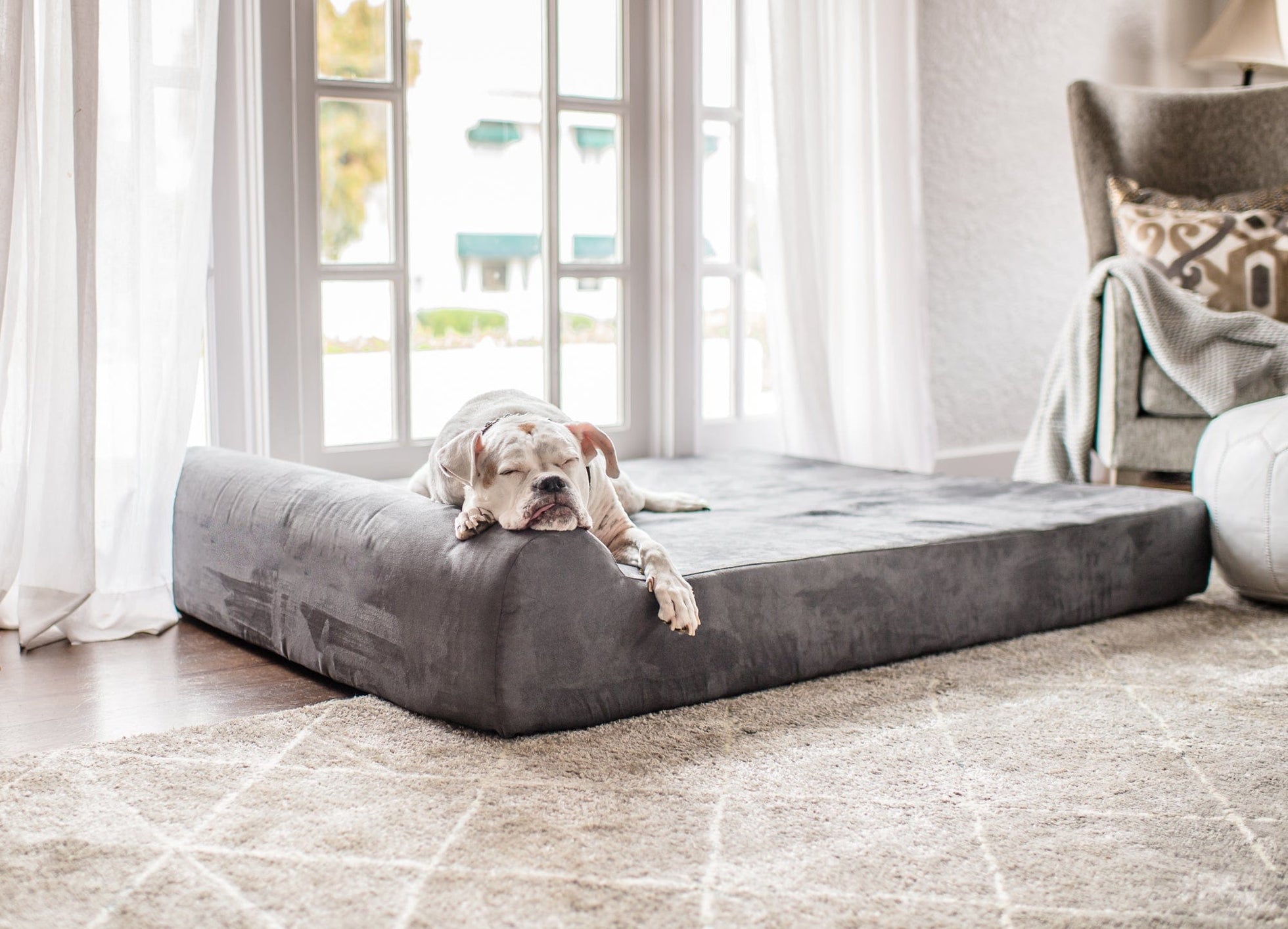 Big Barker 7" Pillow Top Orthopedic Dog Bed - Headrest Edition